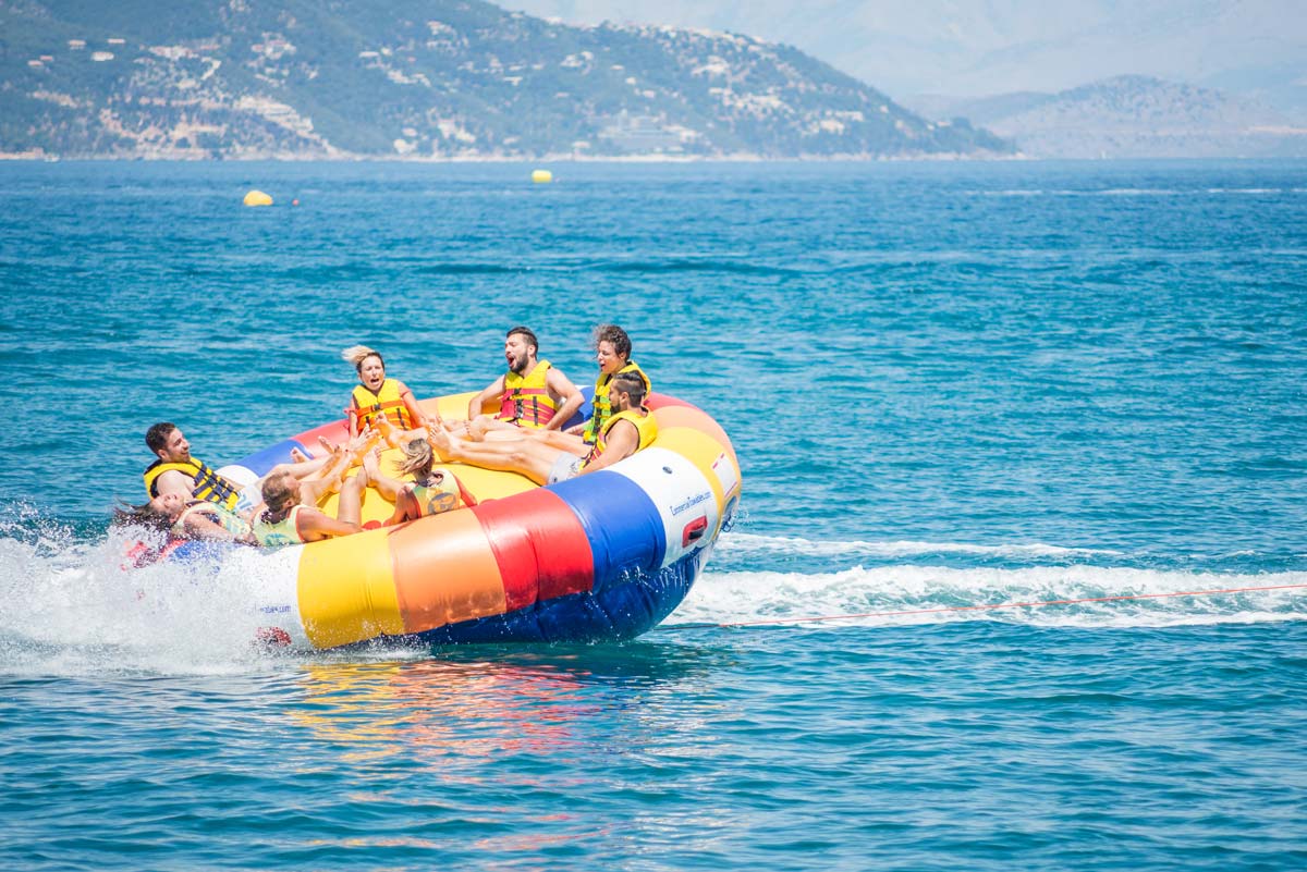 inflatable rides in corfu ski club twister spinning 02